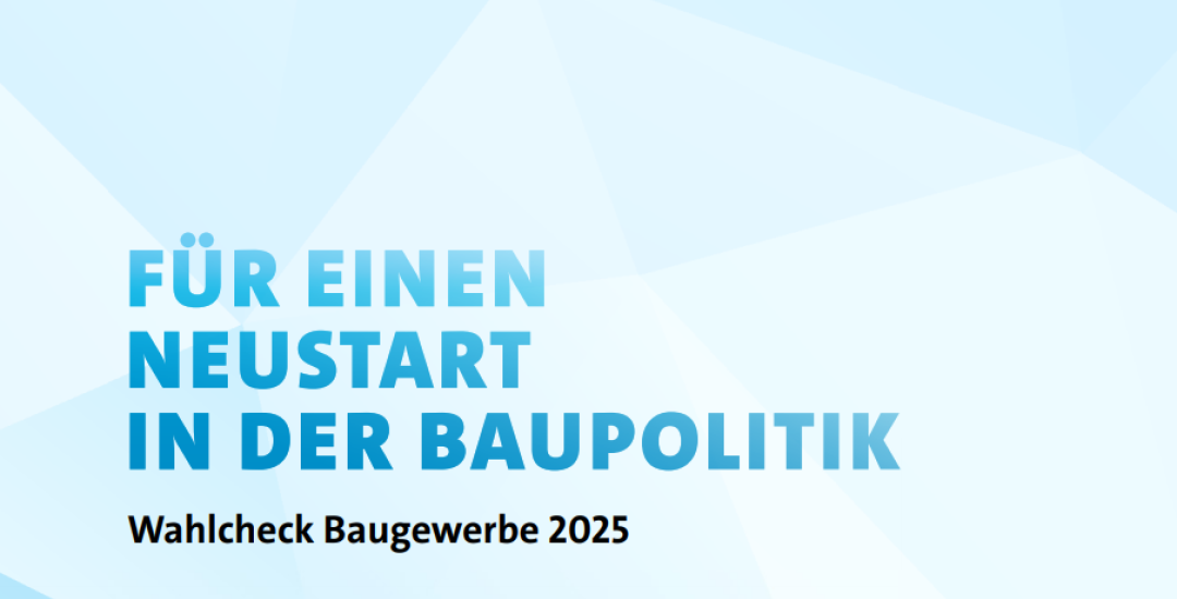 Neustart in der Baupolitik